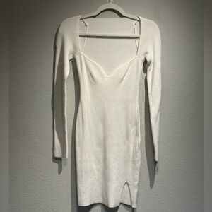 Long-Sleeve Ribbed Mini Dress